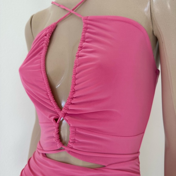 Light pink stretchy dress size S used - Picture 4 of 7